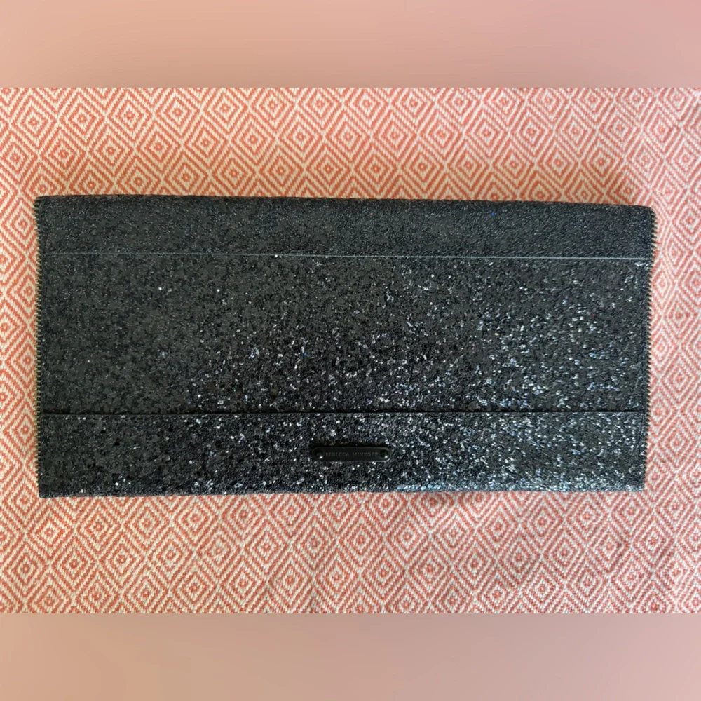 Rebecca Minkoff Black Glitter Clutch - Picture 2 of 5
